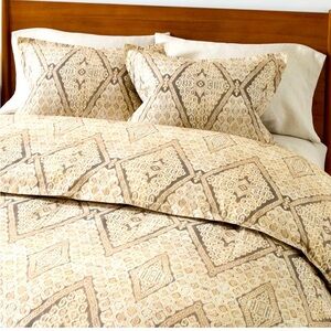 west elm Peyton Ikat Duvet Cover-Full/Queen - Java